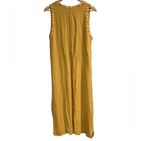 Meeka Trading Co tan tank tunic with slits size Large women’s EUC - Picture 5 of 8